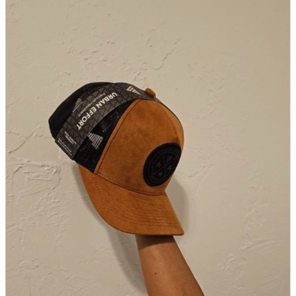 Men Women Brown Urban Effort Mesh Back Cap - Picture 10 of 11